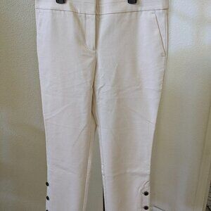 NWT Ann Taylor light beige pants with decorative buttons size 4